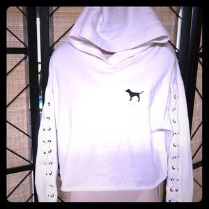 Vs pink crop hoodie